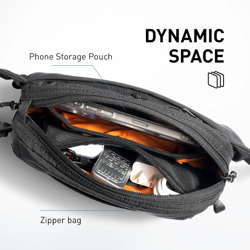 Mark Ryden Men's RFID Blocking Fanny Pack, Anti-theft Waterproof Sling Bag, Lightweight Waist Pack for Travel, Hiking, Work