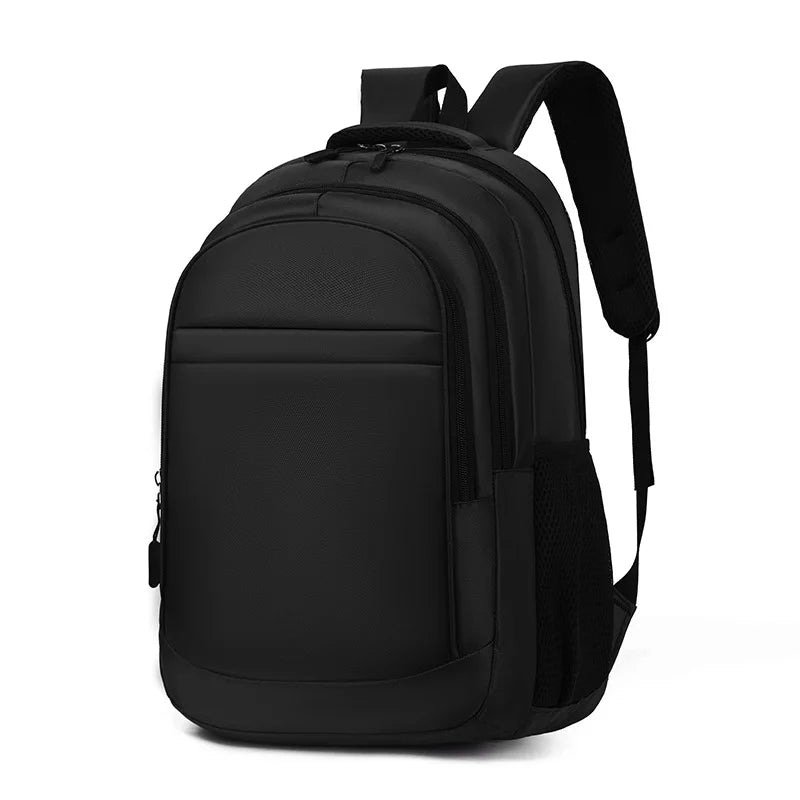 Hot Sale Black PU Leather Backpack Men Women Fashion Business Computer Bag Large Capacity Travel Rucksack Daily Commute Backpack
