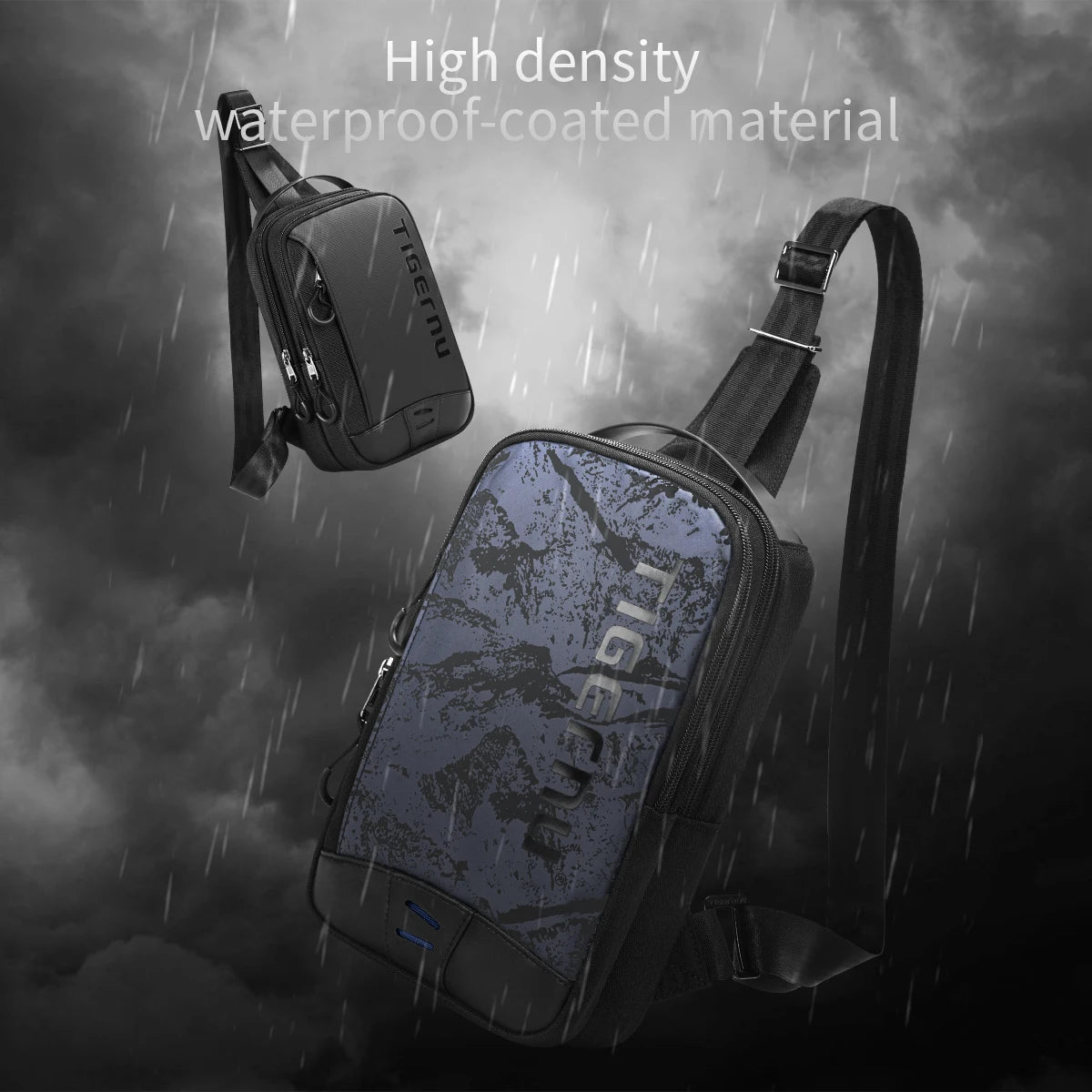 Tigernu Chest Bag For Men Cool Style Men Shoulder Bag 9.7inch IPad Bag Casual Male Crossbody Bag Lightweigt Mini Bags