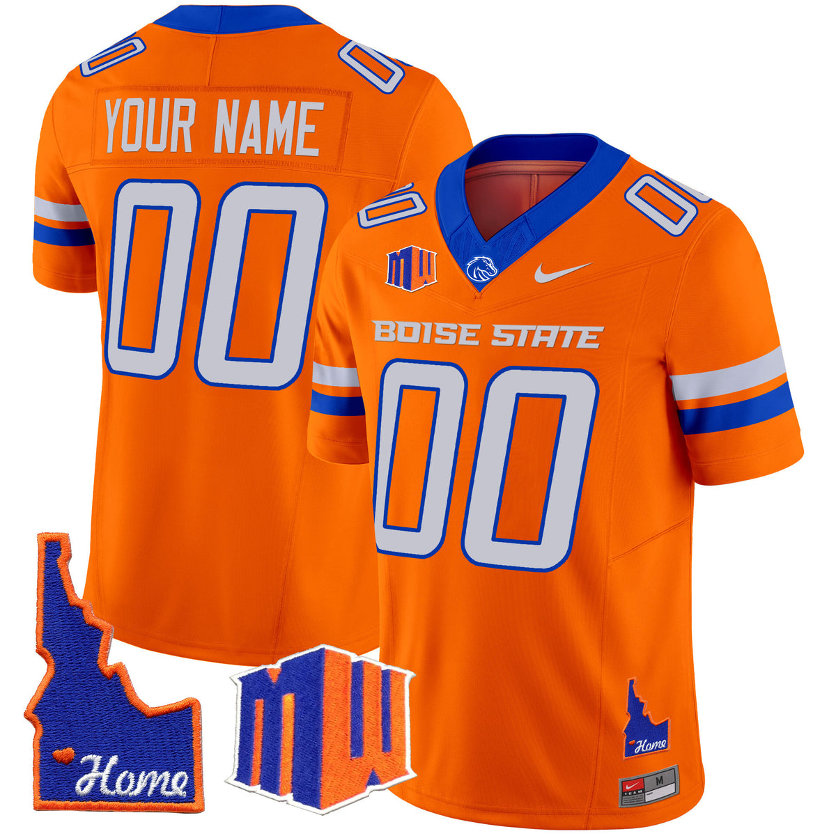 Boise State Broncos 2024 Home Patch Vapor Limited Custom Jersey - All Stitched